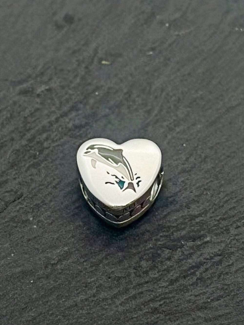 Pandora Florida Dolphin Destination State Travel Heart Charm Sterling Silver